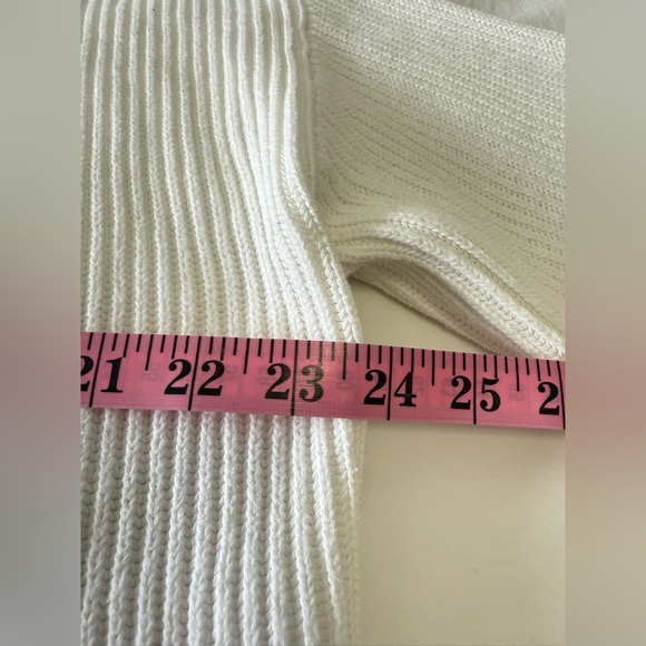 Quince | Women’s M | White Cardigan Sweater Ribbed Knit Open Front Cotton - Picture 6 of 8